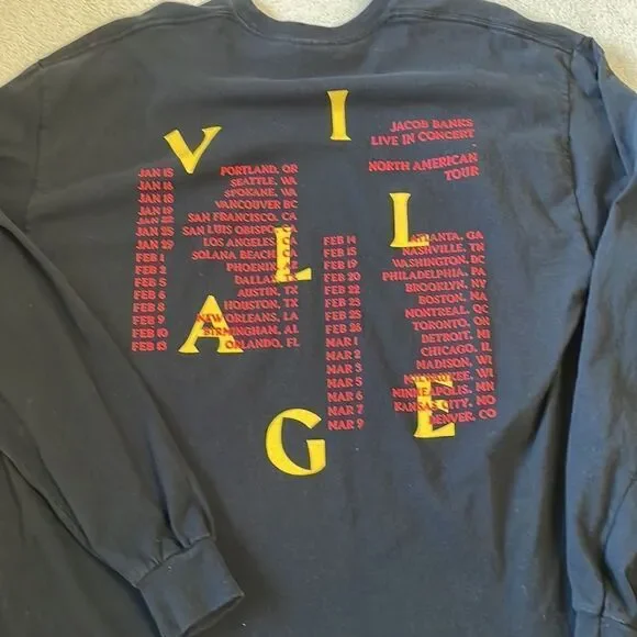 Jacob Banks Live In Concert North American Tour Black Long Sleeve w Tour Dates - Picture 3 of 3